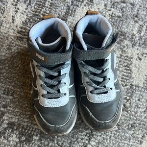 Kids Gray High-Top Sneakers